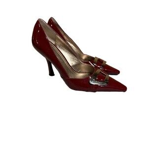 BCBGeneration Pump Heels Womens 6B Red Sexy Slip On Stilettos Pointed Toe CLEAN!